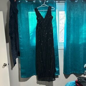 Glamorous Black Sequin Maxi Dress